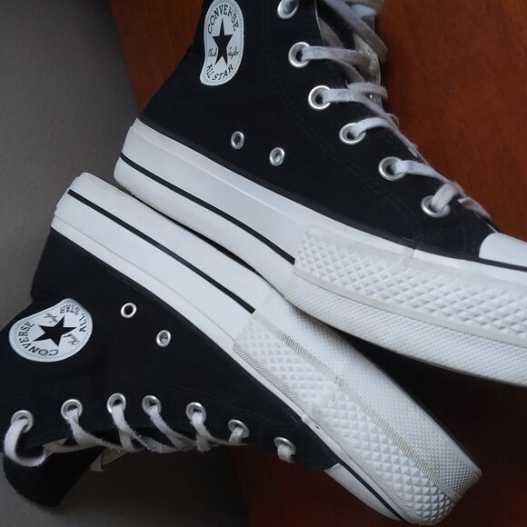 Chuck Taylor AllStar Converse Lift Platform Canvas Sneakers Shoes sz Wm US8 UK 6 - Picture 8 of 15